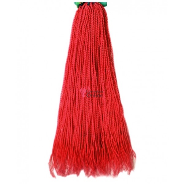 Codite de par Afro Thin Senegalese Crochet Twist Braids de 60 cm Rosu TSA13